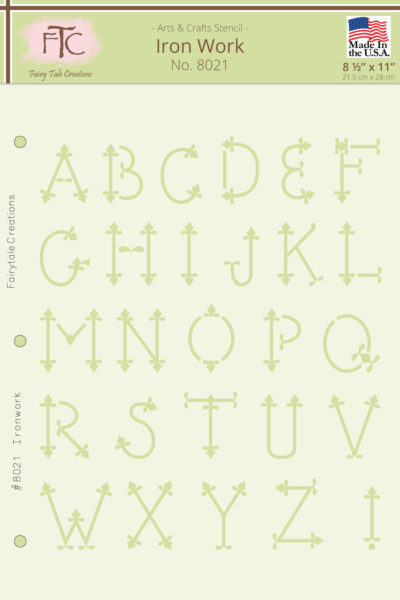 Fairy Tale Template -  Iron Work Alphabet